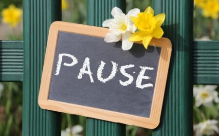 Pause Garten mit Blumen Blume im Frühling Tafel Schild